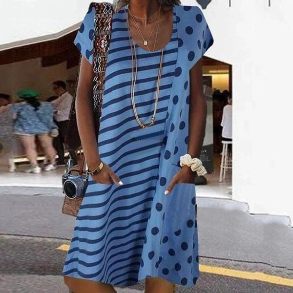 casual dresses women summer dress boho stripe print o-neck short sleeve loose pocket beach fashion plus size for, Black;gray
casual dresses women summer dress boho stripe print o-neck short sleeve loose pocket beach fashion plus size for, Black;gray