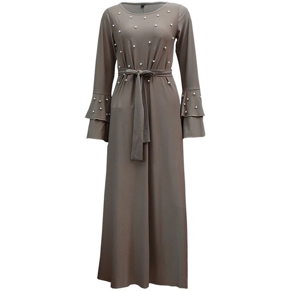 women muslim long dress long sleeves pearls flared cuff tied waist middle east abaya vestidos g12398be-2xl, Red
women muslim long dress long sleeves pearls flared cuff tied waist middle east abaya vestidos g12398be-2xl, Red