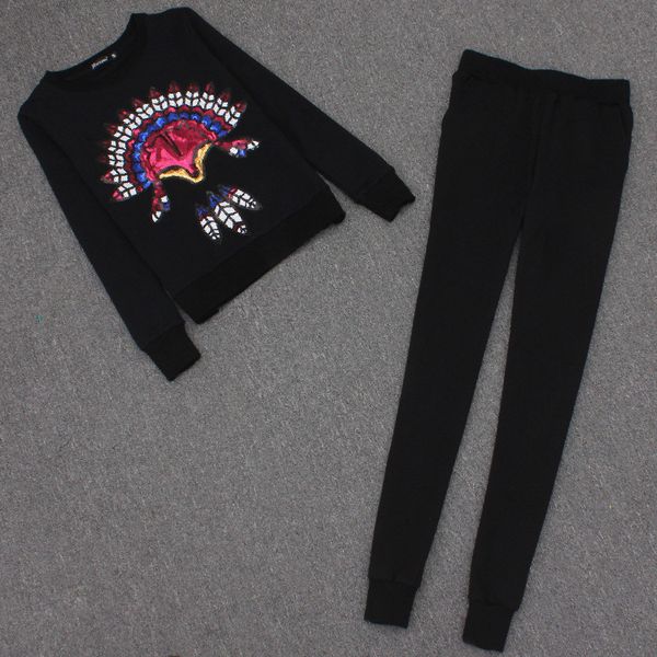 brand same style women tracksuits set autumn winter fashion round neck long sleeve sweatshirt long pants sweatpants suits, Gray
brand same style women tracksuits set autumn winter fashion round neck long sleeve sweatshirt long pants sweatpants suits, Gray