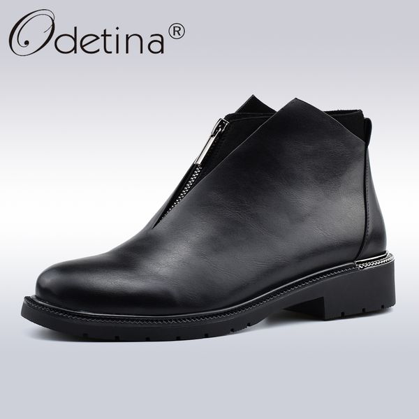 odetina autumn new fashion safety ankle boots shoes for women chunky heel front zippe round toe patchwork femal booties, Black
odetina autumn new fashion safety ankle boots shoes for women chunky heel front zippe round toe patchwork femal booties, Black