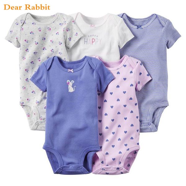 5pcs/lot baby boy girl romper short sleeve cottom o-neck 0-24m novel new born boys girls roupas baby clothes, Blue
5pcs/lot baby boy girl romper short sleeve cottom o-neck 0-24m novel new born boys girls roupas baby clothes, Blue