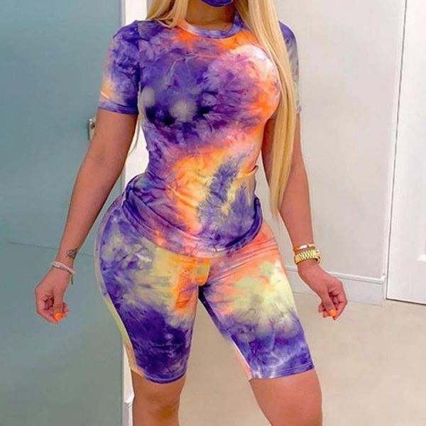 womens tie-dye jogging sportwear set short sleeve o-neck tight bike shorts summer two piece set sports casual femme, White;black
womens tie-dye jogging sportwear set short sleeve o-neck tight bike shorts summer two piece set sports casual femme, White;black