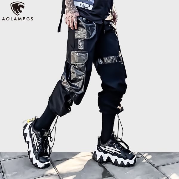 aolamegs multi-pocket bright leather patch sweatpants men functional tactical punk high street style pant men fashion streetwear, Black
aolamegs multi-pocket bright leather patch sweatpants men functional tactical punk high street style pant men fashion streetwear, Black