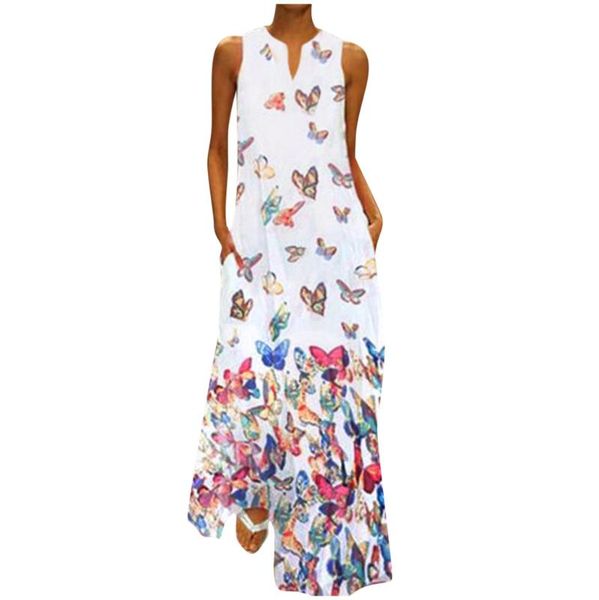 vintage woman dress plus size butterfly print sleeveless maxi dress sundress summer sleeveless v neck pocket vestido girl, Black;gray
vintage woman dress plus size butterfly print sleeveless maxi dress sundress summer sleeveless v neck pocket vestido girl, Black;gray