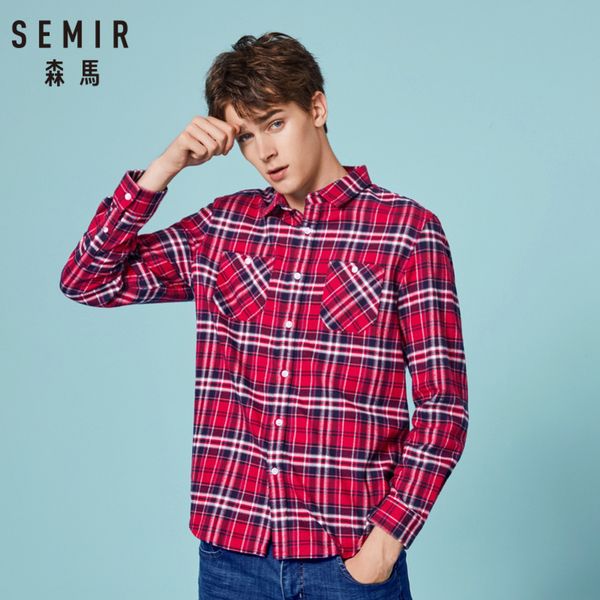 semir men 100% cotton regular fit flannel tartan shirt with turn-down collar long-sleeved shirt with taperd waist button at cuff, White;black
semir men 100% cotton regular fit flannel tartan shirt with turn-down collar long-sleeved shirt with taperd waist button at cuff, White;black