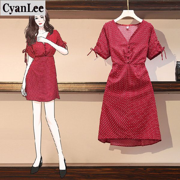 cyanlee plus size dress women cute retro polka dot beach dress spring summer short sleeve red mini women dresses 4xl, Black;gray
cyanlee plus size dress women cute retro polka dot beach dress spring summer short sleeve red mini women dresses 4xl, Black;gray