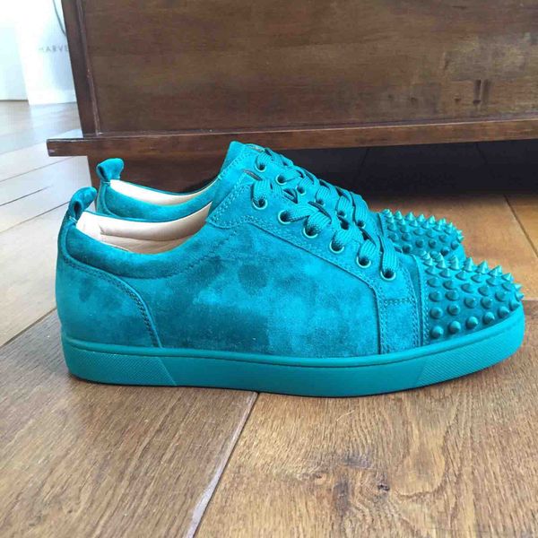 original box ship men's women's red bottom spiked shoes green suede junior suede toe spike sneakers birthday party wedding casu, Black
original box ship men's women's red bottom spiked shoes green suede junior suede toe spike sneakers birthday party wedding casu, Black