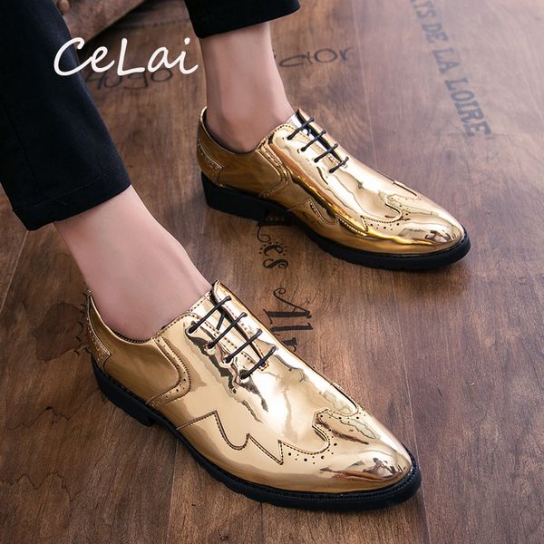 celai 2019 new male quality patent leather shoes gold wedding shoes size 37-44 black leather soft men dress krasovki a-077
celai 2019 new male quality patent leather shoes gold wedding shoes size 37-44 black leather soft men dress krasovki a-077