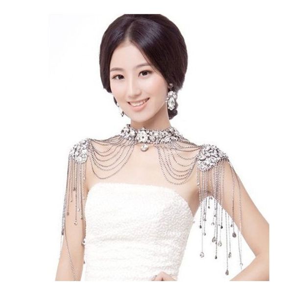 vintage wedding bridal shoulder necklace party body shoulder chain rhinestone drop necklace crystal jewelry wedding accessories, White
vintage wedding bridal shoulder necklace party body shoulder chain rhinestone drop necklace crystal jewelry wedding accessories, White