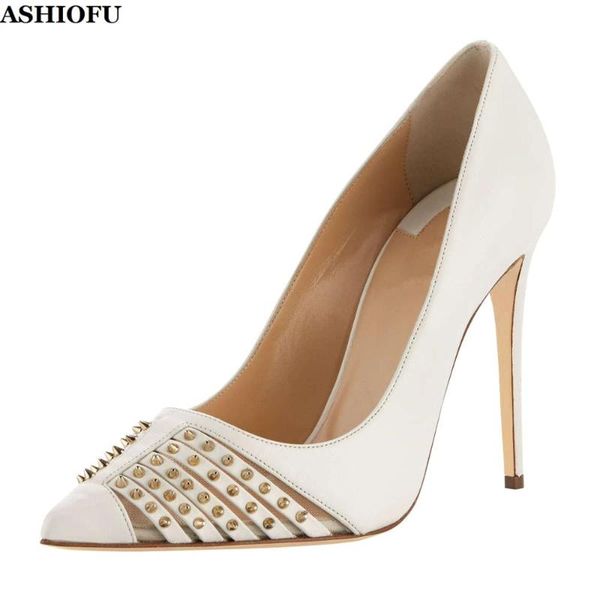 ashiofu handmade women's stiletto high heel pumps mini rivets spikes wedding party shoes slip-on evening fashion shoes, Black
ashiofu handmade women's stiletto high heel pumps mini rivets spikes wedding party shoes slip-on evening fashion shoes, Black