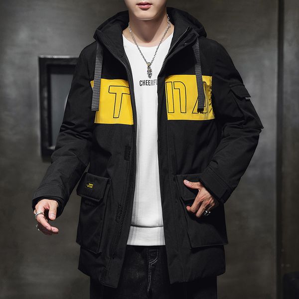 winter warm windproof hooded down jacket men fashion wild plus velvet thick cotton jacket youth handsome hooded parka, Black
winter warm windproof hooded down jacket men fashion wild plus velvet thick cotton jacket youth handsome hooded parka, Black