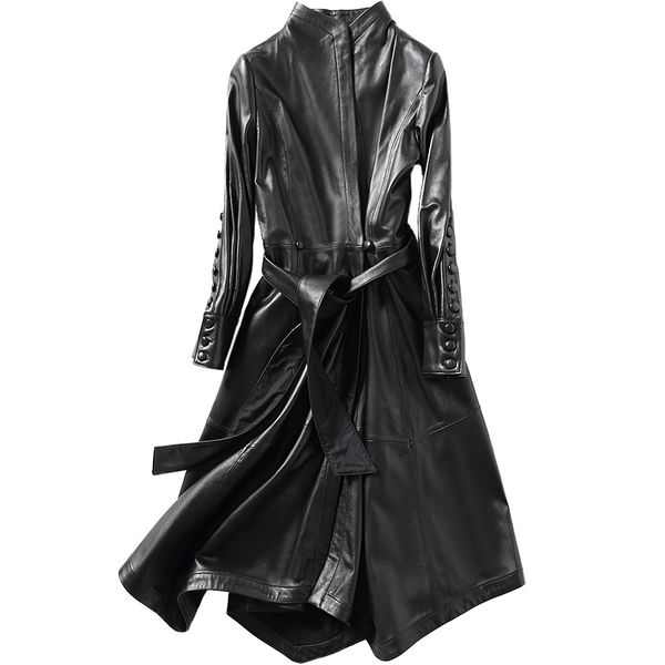 luxury genuine real sheepskin leather suede coat jacket lady dress spring autumn women outerwear x-long garment lf9026, Black
luxury genuine real sheepskin leather suede coat jacket lady dress spring autumn women outerwear x-long garment lf9026, Black