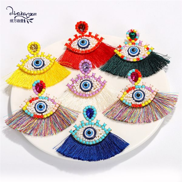 dvacaman eye shape tassel earrings gril bling deads star hoop earrings handmade statement paty gifts wholesale jewelry, Golden;silver
dvacaman eye shape tassel earrings gril bling deads star hoop earrings handmade statement paty gifts wholesale jewelry, Golden;silver