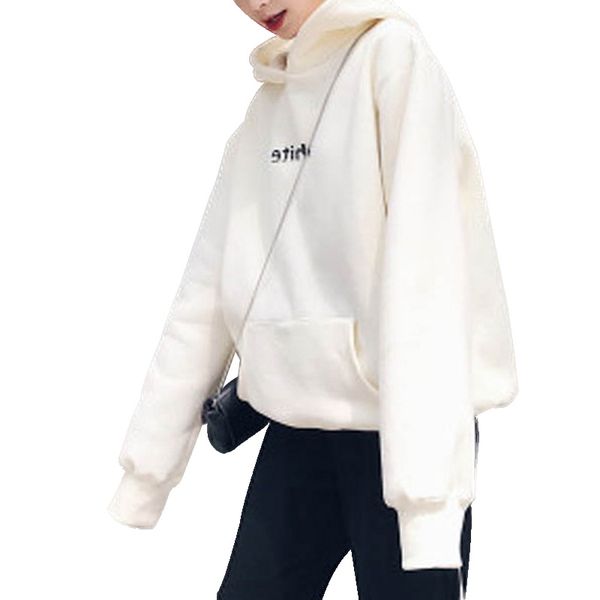 normov autumn winter korean women's fashion loose long sleeve hoodie pullover fleece lined autumn winter letter printing solid, Black
normov autumn winter korean women's fashion loose long sleeve hoodie pullover fleece lined autumn winter letter printing solid, Black