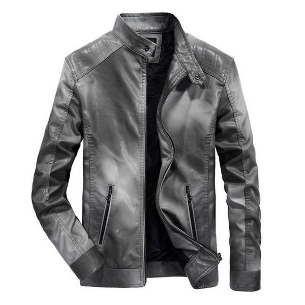 men's pu jackets coats autumn winter motorcycle biker faux leather jacket men clothes thick velvet coats men leather coat, Black
men's pu jackets coats autumn winter motorcycle biker faux leather jacket men clothes thick velvet coats men leather coat, Black
