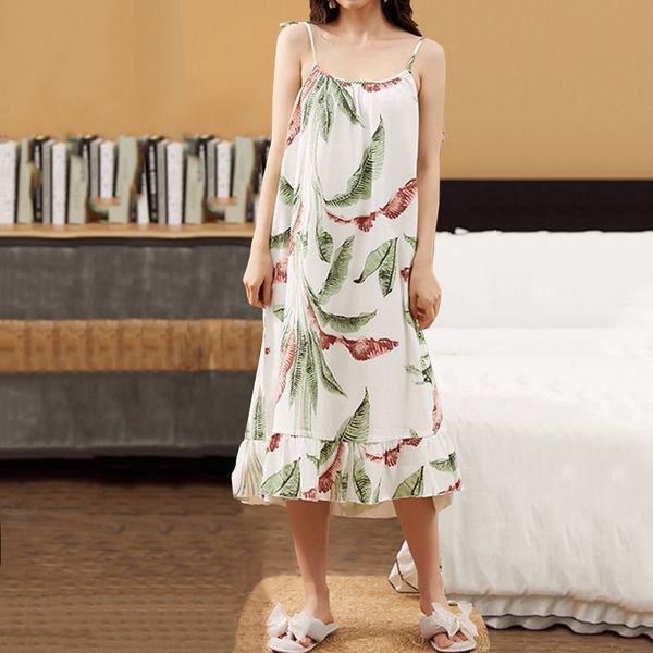 women's sleepwear women nightdress 2021 summer nightgowns spaghetti straps floral print midi dress casual ruffle plus size sundress, Black;red
women's sleepwear women nightdress 2021 summer nightgowns spaghetti straps floral print midi dress casual ruffle plus size sundress, Black;red