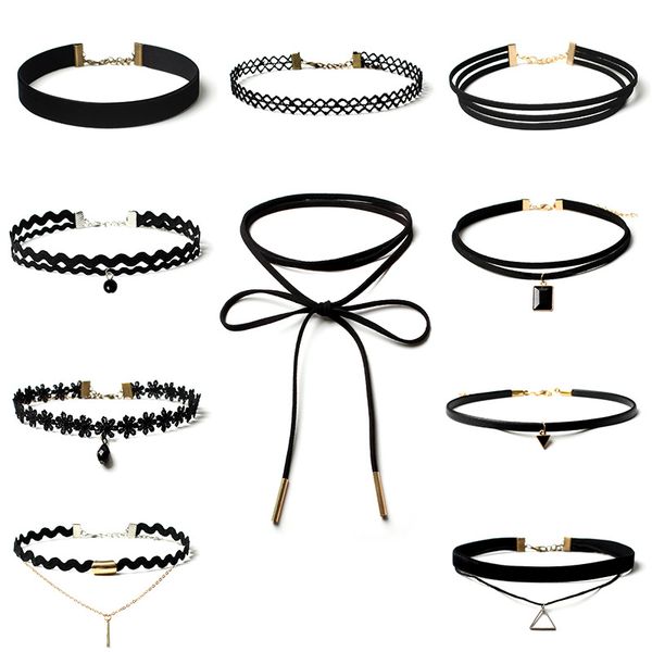 european and american gothic simple jewelry polo fake collar choker collar necklace combination set creative style, Silver
european and american gothic simple jewelry polo fake collar choker collar necklace combination set creative style, Silver
