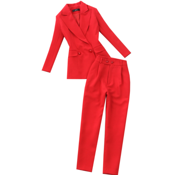 leisure lake blue suit femme spring and summer new plus size professional suit jacket + slim pants two women aq906, White;black
leisure lake blue suit femme spring and summer new plus size professional suit jacket + slim pants two women aq906, White;black