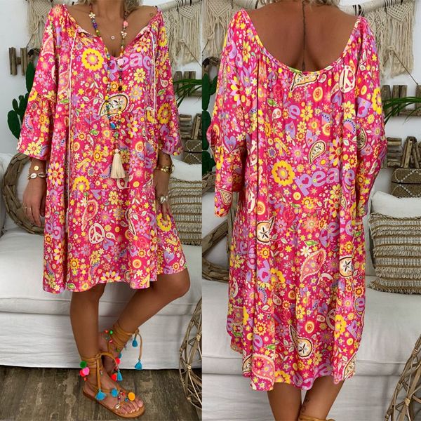helisopus summer plus size women boho floral print dress casual loose deep v neck holiday beach shirt dress vestido, Black;gray
helisopus summer plus size women boho floral print dress casual loose deep v neck holiday beach shirt dress vestido, Black;gray