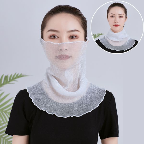2019 new multi-function bib female heads sunscreen thin small silk shawl fake collar hand towel wild collar solid color scarf, Blue;gray
2019 new multi-function bib female heads sunscreen thin small silk shawl fake collar hand towel wild collar solid color scarf, Blue;gray