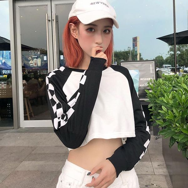 women's clothing korea hip hop crop hoodies loose plaid long sleeve ulzzang autumn new chic cropped crop sweatshirts, Black
women's clothing korea hip hop crop hoodies loose plaid long sleeve ulzzang autumn new chic cropped crop sweatshirts, Black