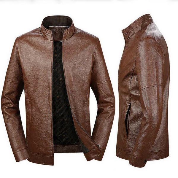 men autumn vintage leather jacket coat men outfit design motorcycle biker zipper pocket pu leather jacket more styles, Black
men autumn vintage leather jacket coat men outfit design motorcycle biker zipper pocket pu leather jacket more styles, Black