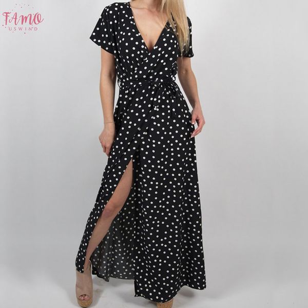 fashion summer women dress boho ball gown holiday polka dot maxi v neck long shirt dress, Black;gray
fashion summer women dress boho ball gown holiday polka dot maxi v neck long shirt dress, Black;gray