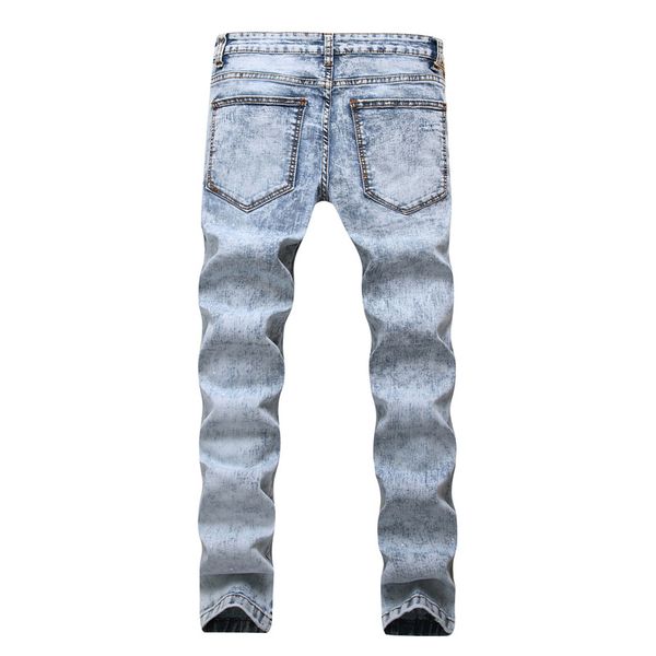 fold males designer trousers mens washed pure color pants light blue skinny jeans trendy designer male apparel
fold males designer trousers mens washed pure color pants light blue skinny jeans trendy designer male apparel