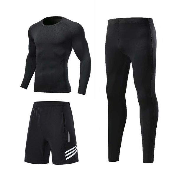 3pcs / set male autumn sports suit gym compression clothes fitness running jogging sport wear workout fake workout tight pants, White;black
3pcs / set male autumn sports suit gym compression clothes fitness running jogging sport wear workout fake workout tight pants, White;black