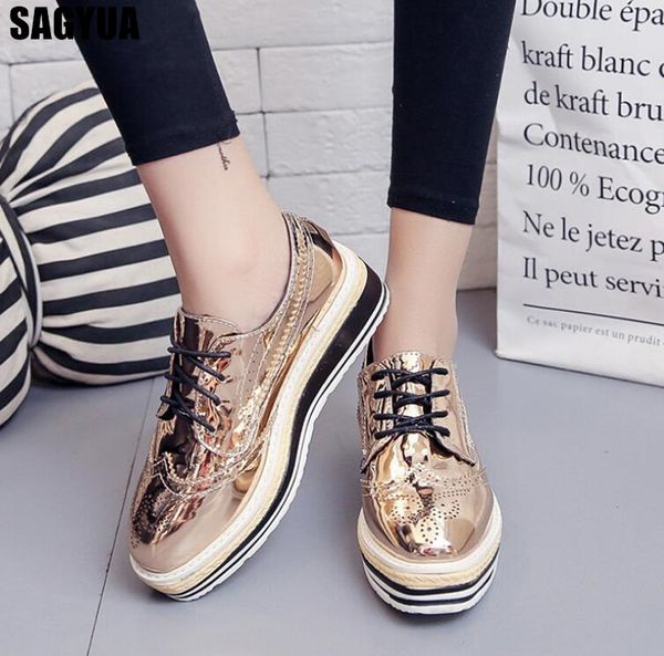 Новые Женские Квартиры высокого качества Brogue Shoes Женщина Плоская Платформа Оксфо
Новые Женские Квартиры высокого качества Brogue Shoes Женщина Плоская Платформа Оксфо