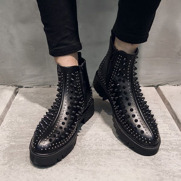 mens boots stage nightclub dresses natural leather shoes rivets platform boot black botas hombre botines zapatos
mens boots stage nightclub dresses natural leather shoes rivets platform boot black botas hombre botines zapatos