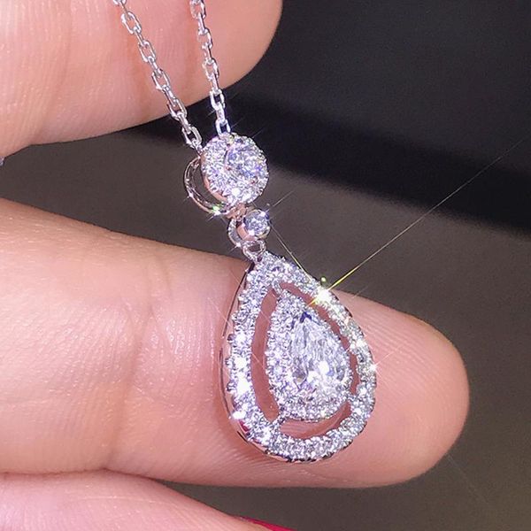 classical drop zircon diamonds gemstones pendant necklaces for women white gold silver color choker jewelry bijoux fashion
classical drop zircon diamonds gemstones pendant necklaces for women white gold silver color choker jewelry bijoux fashion