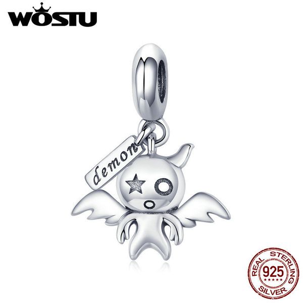 wostu real 925 sterling silver little devil demon dangles charms fit bracelet & necklace pendant unique lovely jewelry cqc975 t190627, Bronze;silver
wostu real 925 sterling silver little devil demon dangles charms fit bracelet & necklace pendant unique lovely jewelry cqc975 t190627, Bronze;silver