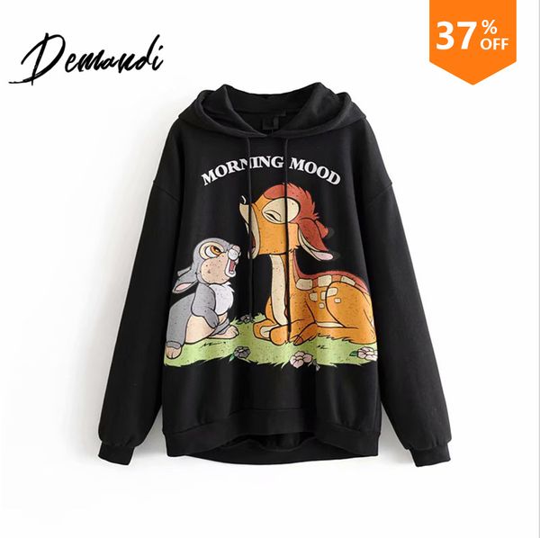 demandi women's sanitary clothes in autumn and winter new loose leisure cartoon printing patterns with hats and sanitary clothes, Black
demandi women's sanitary clothes in autumn and winter new loose leisure cartoon printing patterns with hats and sanitary clothes, Black