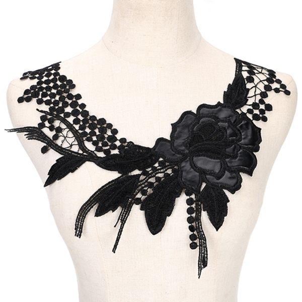 black floral jacquard venise lace collar neckline trim diy embroidery applique sewing craft with three designs, Pink;blue
black floral jacquard venise lace collar neckline trim diy embroidery applique sewing craft with three designs, Pink;blue