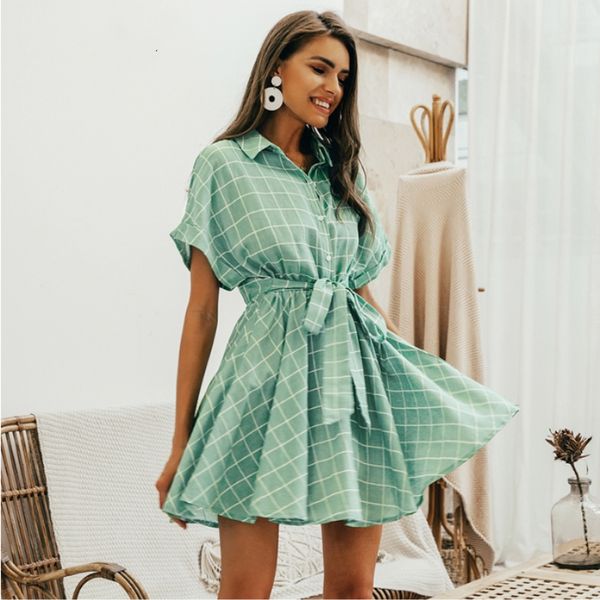 2019 summer elegant plaid sashes women dress short sleeve a-line casual streetwear female short dress button vestidos, Black;gray
2019 summer elegant plaid sashes women dress short sleeve a-line casual streetwear female short dress button vestidos, Black;gray