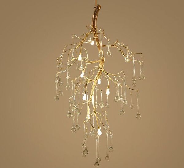 art designer led gold branch chandelier handwork gold alu. crystal glass water drop hanging light indoor lighting suspended pendant lamp
art designer led gold branch chandelier handwork gold alu. crystal glass water drop hanging light indoor lighting suspended pendant lamp