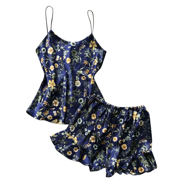 delicate gift for lovers womens satin print sling sleepwear lingerie nightwear underwear set valentine's day gift, Blue;gray
delicate gift for lovers womens satin print sling sleepwear lingerie nightwear underwear set valentine's day gift, Blue;gray