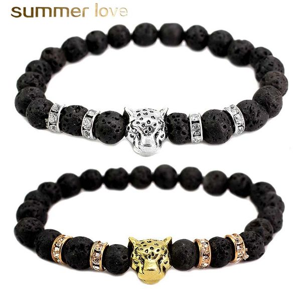 new arrival lava stone leopard beads bracelet for women men 8mm natural stone elastic healing bracelet fashion jewelry gift, Black
new arrival lava stone leopard beads bracelet for women men 8mm natural stone elastic healing bracelet fashion jewelry gift, Black