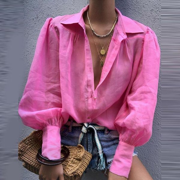 2019 summer solid button female shirts white long lantern sleeve women's shirt blouse autumn office lady blouses for women
2019 summer solid button female shirts white long lantern sleeve women's shirt blouse autumn office lady blouses for women