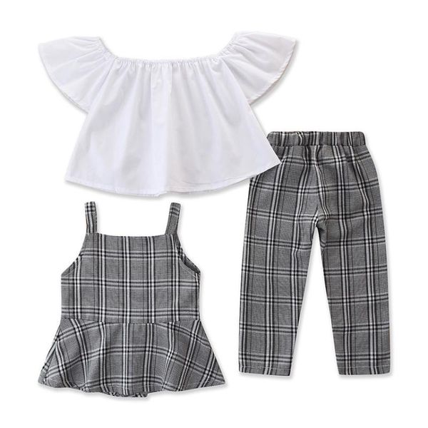girls clothes girls summer three pieces kids outfit clothes clothing sets white withe lattice coat and pants
girls clothes girls summer three pieces kids outfit clothes clothing sets white withe lattice coat and pants