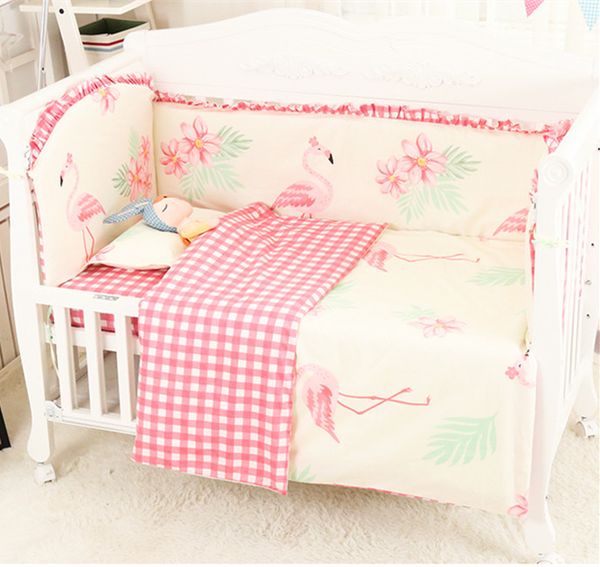 promotion 6/9pcs flamingo nursery bedding pink color cot bedding set for newborn baby girl boy
promotion 6/9pcs flamingo nursery bedding pink color cot bedding set for newborn baby girl boy