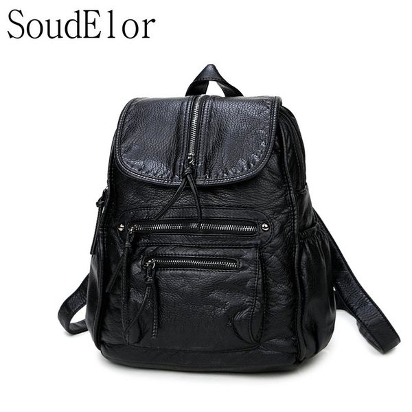 soudelor ladies pu leather zip backbag woman soft preppy style backbages girls fashion school bag female big capacity bags
soudelor ladies pu leather zip backbag woman soft preppy style backbages girls fashion school bag female big capacity bags