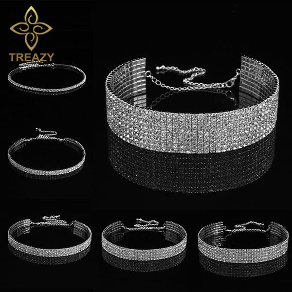 treazy bridal wedding prom 1-5 row rhinestone choker chain necklace for women diamante crystal choker necklace elastic cord, Golden;silver
treazy bridal wedding prom 1-5 row rhinestone choker chain necklace for women diamante crystal choker necklace elastic cord, Golden;silver