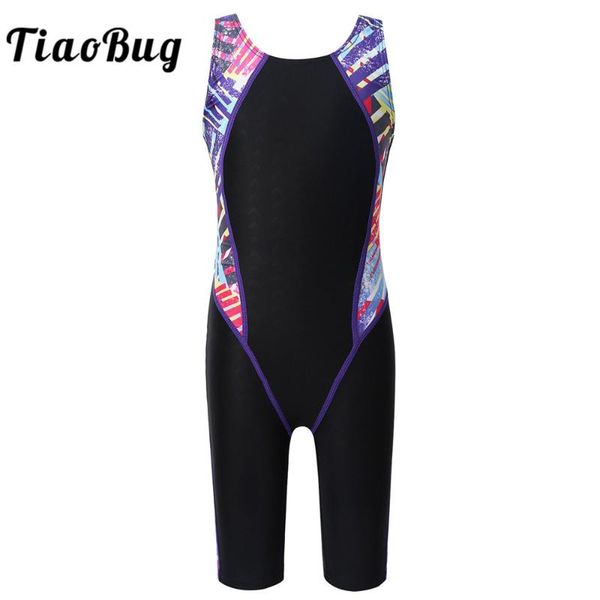 tiaobug summer kids one-piece swimsuit printed splice athletic competitive knee length racerback swimwear girls bathing suit
tiaobug summer kids one-piece swimsuit printed splice athletic competitive knee length racerback swimwear girls bathing suit