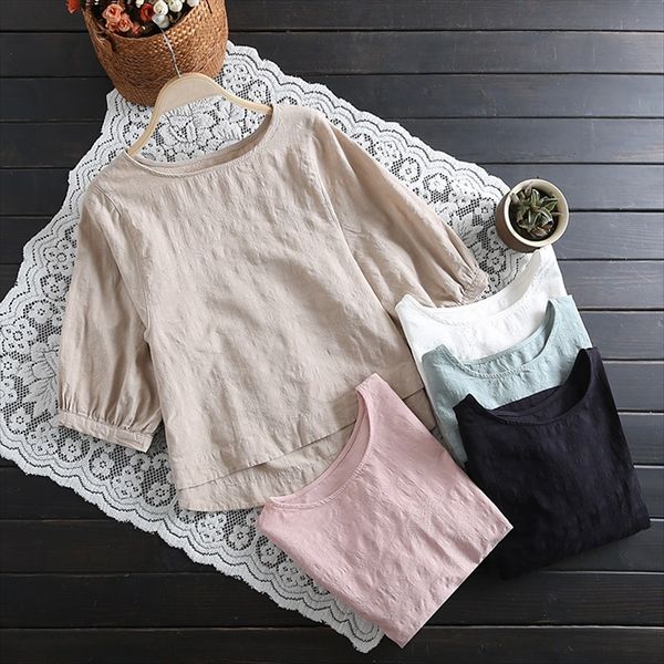 cotton and linen t-shirt women's short t-shirt lantern sleeve linen cotton artistic lantern sleeve all-match 2020 summer loose women�, White
cotton and linen t-shirt women's short t-shirt lantern sleeve linen cotton artistic lantern sleeve all-match 2020 summer loose women�, White