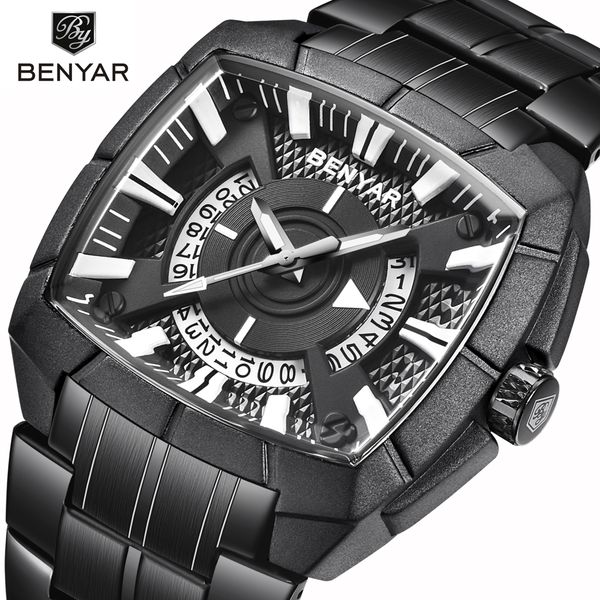 benyar 2019 new men's watches business chronograph/waterproof/sport watch men stainless steel wristwatch mens relogio masculino, Slivery;brown
benyar 2019 new men's watches business chronograph/waterproof/sport watch men stainless steel wristwatch mens relogio masculino, Slivery;brown