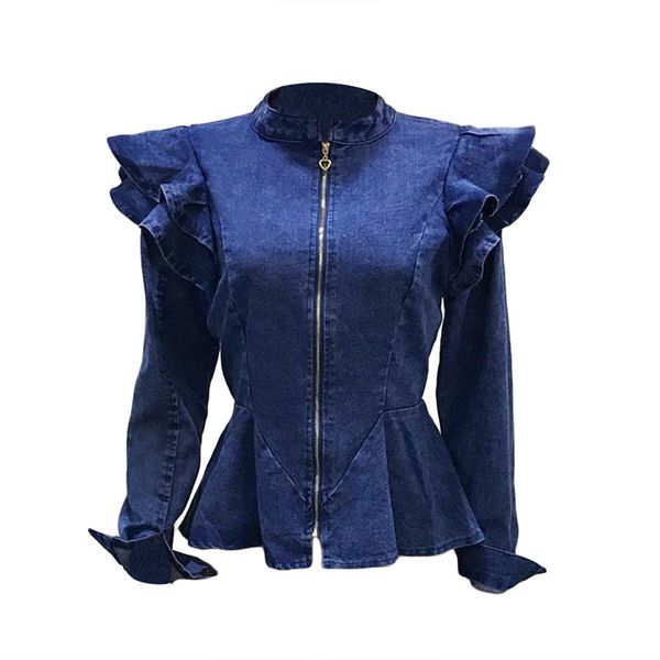 plus size cropped jeans jacket women autumn long sleeve ruched zipper vintage bomber jacket short blue denim jacket and coats, Black;brown
plus size cropped jeans jacket women autumn long sleeve ruched zipper vintage bomber jacket short blue denim jacket and coats, Black;brown