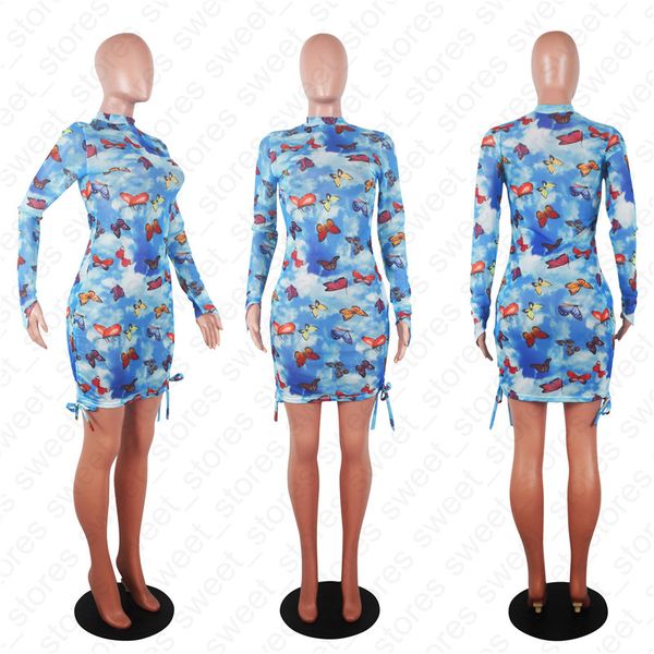 women dresses long sleeve dress short skirt fashion transparent mesh strap butterfly full printing dress bodycon dresses d41001, White
women dresses long sleeve dress short skirt fashion transparent mesh strap butterfly full printing dress bodycon dresses d41001, White