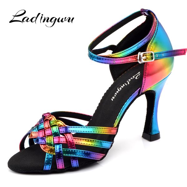 latin salsa shoes lady ladingwu rainbow color 2019 pu 9cm heel ballroom latin dance shoes women new brand
latin salsa shoes lady ladingwu rainbow color 2019 pu 9cm heel ballroom latin dance shoes women new brand